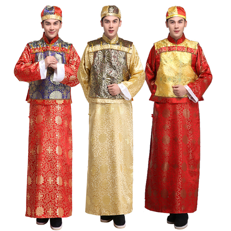 2020 Qing Dynasty Agocostume Men's Costume Men's Clothing Film And TV Show Filming Ancient Dress Men's Dress in a Long-Shirt Costume Show Costume