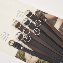 皮带女士简约百搭韩国韩版复古牛仔裤腰带细