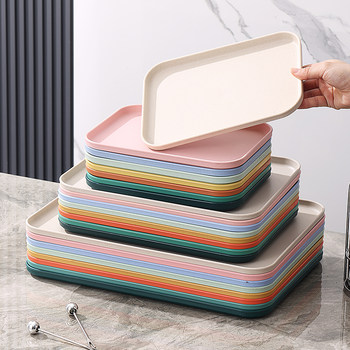Ins wind tray put tea cup tea tray home living room tea table water cup storage tray food grade bread fruit meal tray