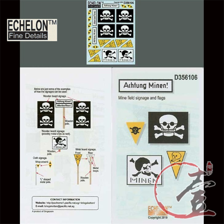 00 00 One Model Echelon D356106 1 35 achtung Minen 