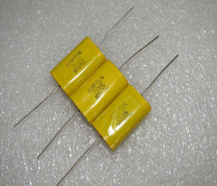 New Taiwan TSC 250V4UF 250VAC 405K axial through-heart copper foot metallized film capacitor