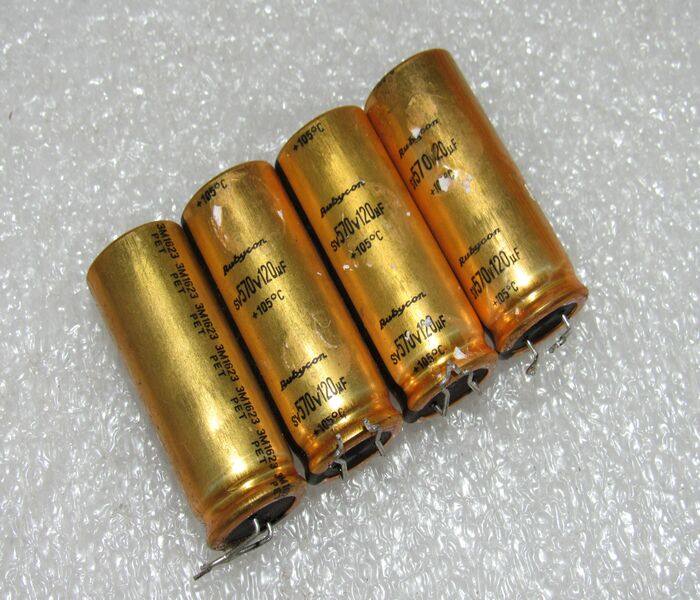 Disassemble Ruby RUBYCON 570V120UF 500V gold high-voltage bile machine filter electrolytic capacitor