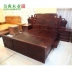Giường đôi kiểu cổ điển Trung Quốc kết hợp 3 món đồ nội thất bằng gỗ gụ Giường ngủ bằng gỗ hồng đỏ Barry Dalbergia West Lake Giường lớn Giá đặc biệt - Bộ đồ nội thất