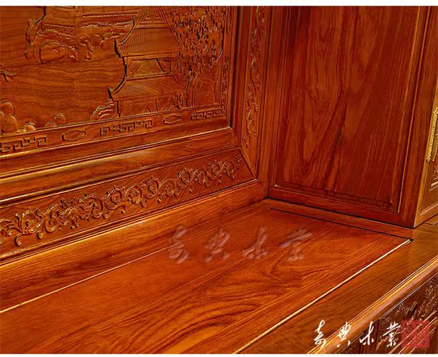 Bàn gỗ hồng châu Phi tủ sách giả cổ điển gỗ gụ nội thất nghiên cứu kết hợp bàn gỗ rắn bàn khuyến mãi - Bộ đồ nội thất nội thất thông minh