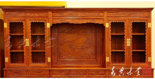 Bàn gỗ hồng châu Phi tủ sách giả cổ điển gỗ gụ nội thất nghiên cứu kết hợp bàn gỗ rắn bàn khuyến mãi - Bộ đồ nội thất nội thất thông minh
