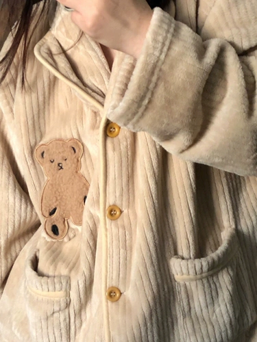 Коралловый бархатный лебедь, зимняя высококачественная бархатная пижама, 2024 года, увеличенная толщина