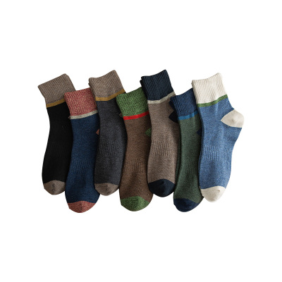 【南极人】5双冬款纯棉中筒袜运动长袜