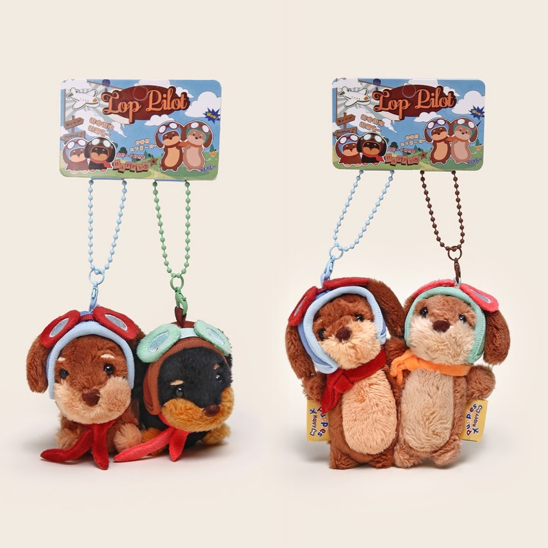 Jinnew Trendy Dachshund Dog Best Friend Magnetic Double Set Backpack Small Pendant Keychain Couple Gift Puppy