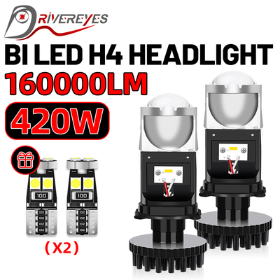 [H4 LED Projector 160000LM Mini Lens Auto H4 LED Headlight Bu]