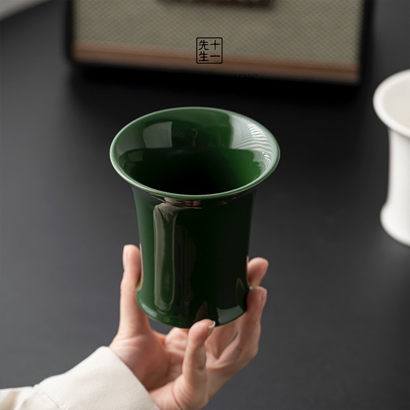 Mr. Eleven Simple Ceramic Mug Espresso Cup Handmade Ceramic Wine Cup Hand-Pressed Coffee Cup Ceramic Cup
