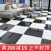 Foshan ceramic tile dark brick 800X800 black and white polished brick living room non-slip floor tile floor tile vitrified brick all porcelain