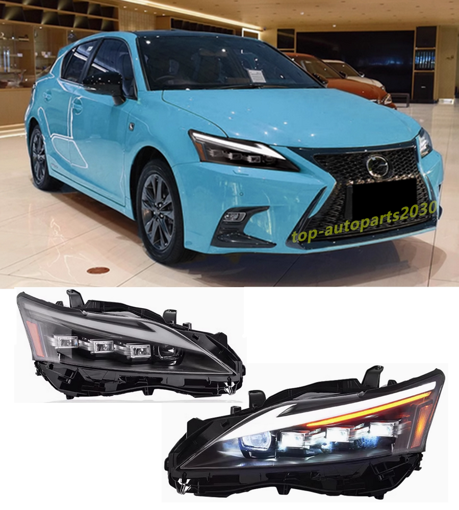 1 Pair LED Headlight For Lexus CT200h CT200 2013-2017 DRL 