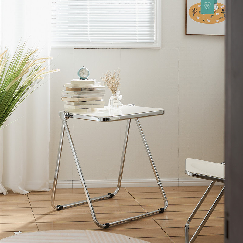 Nordic folding table home simple net red acrylic transparent table and chair combination portable study table modern ins style