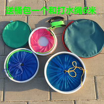 Car with oxford cloth folding bucket large number on-board portable car wash bucket outdoor fishing bucket telescopic folding bucket