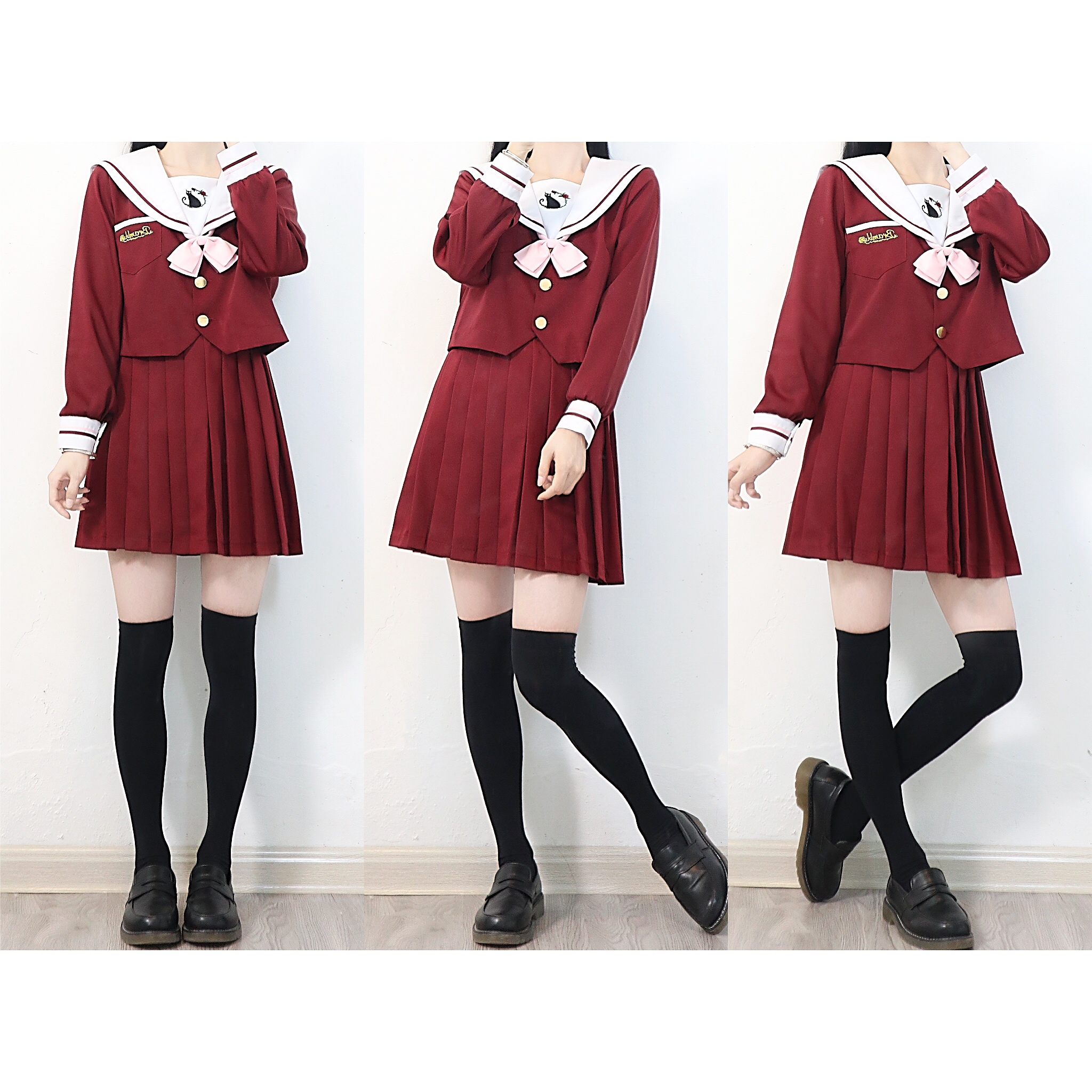 (Rose và Cát) Little Yin gốc Giáng sinh ngày Thủy thủ của Uniform jk Uniform thêu Academy Gió Suit Phụ nữ