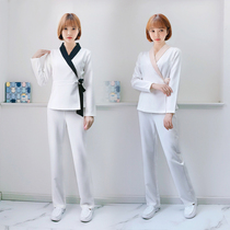 Autumn New Wellness Wellness Museum Beauty Salon Beautician Skin Management Technician Tooling Moxibustion Tattoox Embroidered Pants Suit