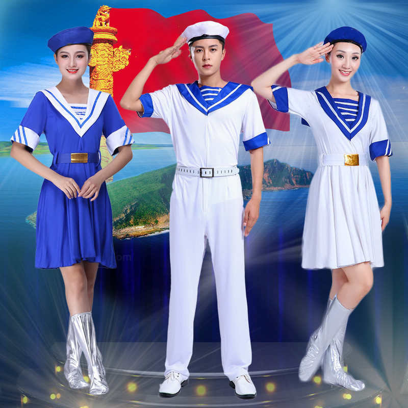 New Navy Performance Uniforms for Men and Women, Square Dance Academy Style Chorus Performance Uniforms, Middle School Student Sports Suit New Navy Performance Uniforms for Men and Women, Square Dance Academy Style Chorus Performance Uniforms, Middle School Student Sports Suit
