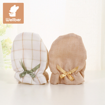 Wilberu baby gloves newborn baby gloves baby boys and girls thin models