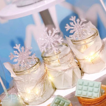 Exquisite snowflake insert Frozen clean and flawless beautiful cupcake decoration snowflake insert