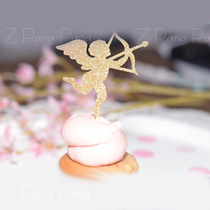 Wedding dessert table romantic spring series little Eros cupcake decoration plug