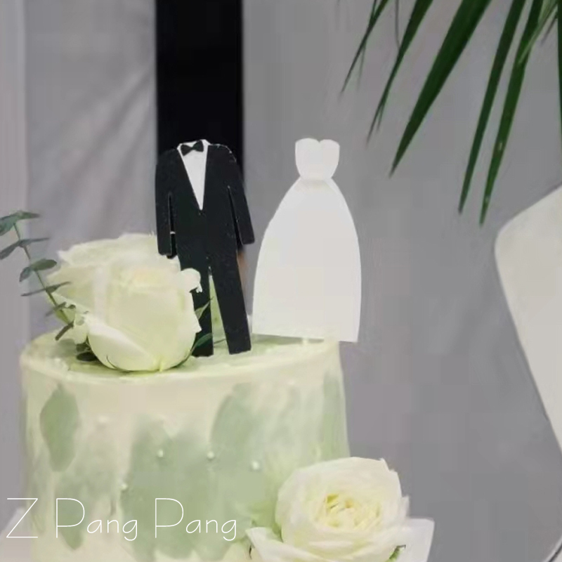 Zhang Fat Party Pure Beauty Wedding Season Wedding Dresses Western Suit Cake Decoration Plug-in-Taobao