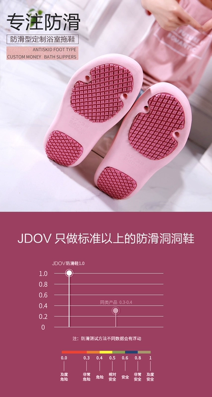 Dép chống trượt được cấp bằng sáng chế JDOV cho phụ nữ mang thai, nam giới và phụ nữ không thấm nước và dầu chống trượt tắm phòng tắm mùa hè tắm vòi hoa sen sử dụng tại nhà