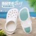 Nữ Croc Giày Mùa Hè Áo Khoác Ngoài Chống Trơn Trượt Thoáng Khí Đáy Bằng Y Tá Mang Thai Giày Sandal Nữ Dép Vườn Giày Jelly Giày Giày Đi Biển Dép phòng thí nghiệm 