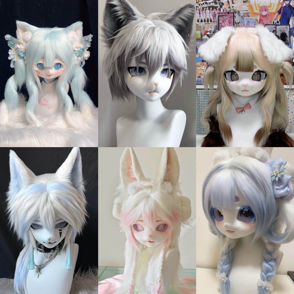 furry福瑞/兽装 兽装kig系兽头成品cosplay福瑞定制委托拟兽自带设掉落兽头套漫展 OTHER