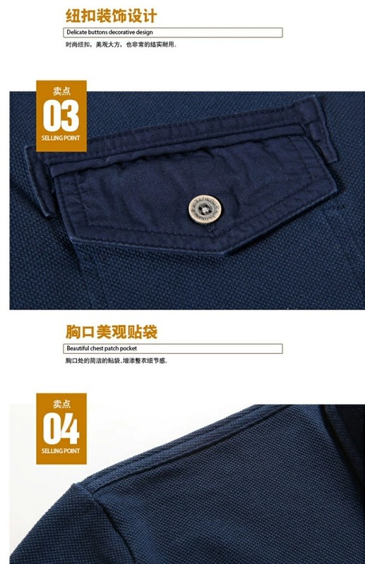 Yibangnu 2018 xuân hè nam mới ve áo sơ mi nam áo thun dài tay nam Áo thun cotton cỡ lớn giặt cotton polo nam