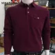 Yibangnu 2018 xuân hè nam mới ve áo sơ mi nam áo thun dài tay nam Áo thun cotton cỡ lớn giặt cotton polo nam