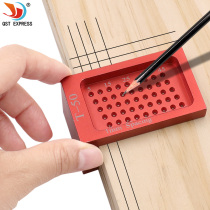 T50 woodworking scribe ruler hole ruler aluminium alloy T-scale woodworking scribe measuring tool mini scribe