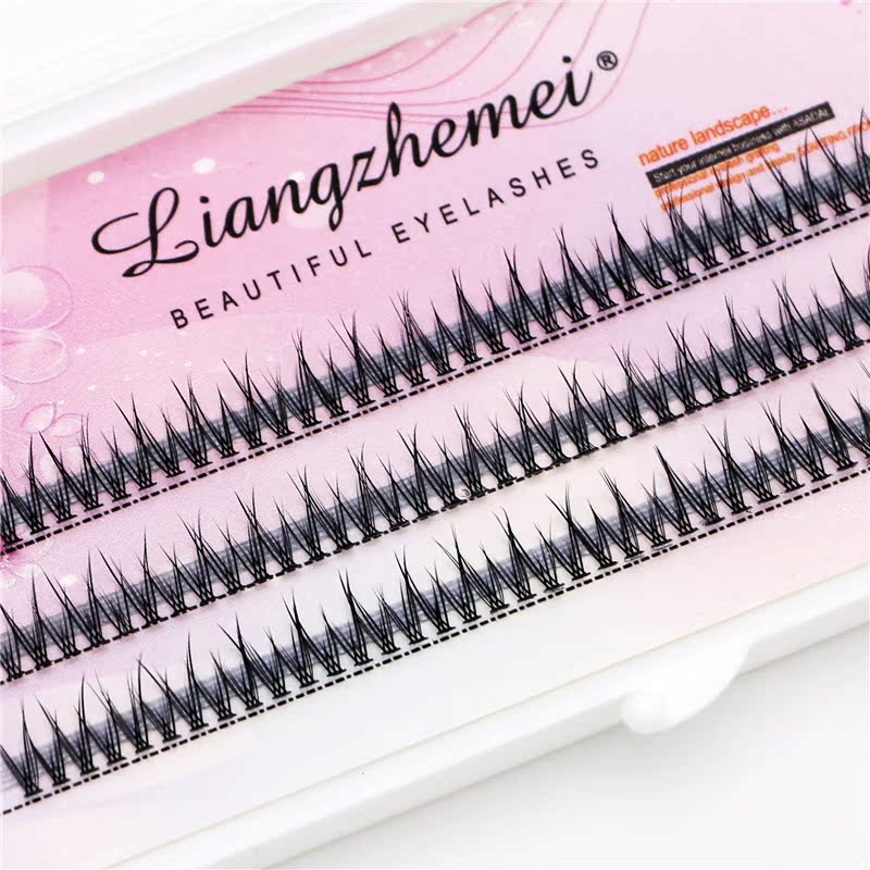 Cụm đơn đuôi cá đơn 8 mm trồng lông mi giả Da ngắn tự nhiên trang điểm nude mô phỏng ghép lông mi - Lông mi giả kích mí keo