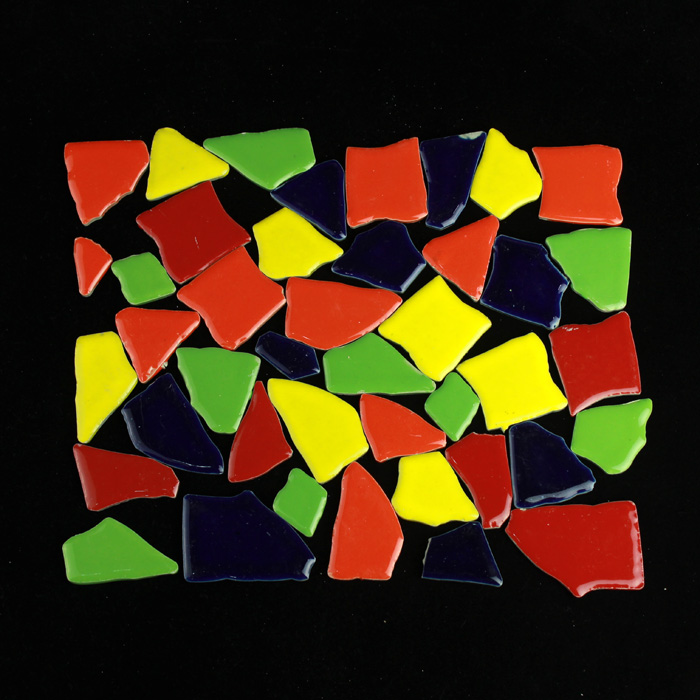 Jingdezhen High Temperature Color Ceramic Sheet Red Ceramic Sheet Yellow Blue Green Outdoor Decoration Creative Porcelain Sheet