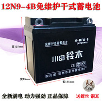 12N9-4B battery 12v9ah battery GS EN125 straddle three-wheeled motorcycle dry battery 150