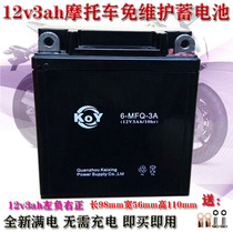 Motorcycle battery TZR150 Tai version YB3L-BS Motorcycle maintenance-free storage battery 12V3A Dry battery
