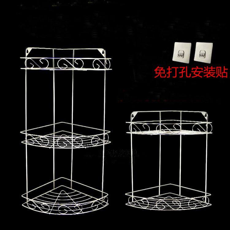 Perforated Stainless Steel Kitchen Bathroom Shelving Shelving Rack Triangle Basket shelf square containing wall-mounted shelving