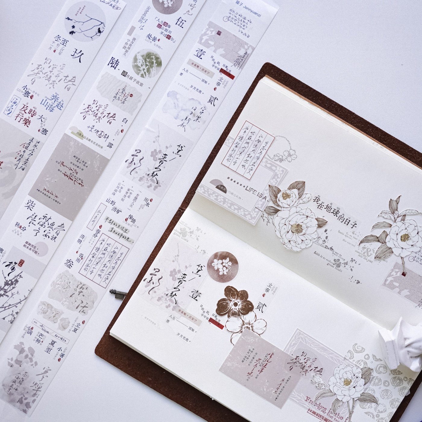 囁きの言葉 台湾和紙 特油 マットPET マスキングテープ レトロモダンな