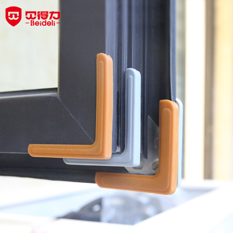 Broken bridge aluminum window anti-collision angle angle angle silicone wrapping glass window corner door corner anti-collision protective sleeve right angle inside