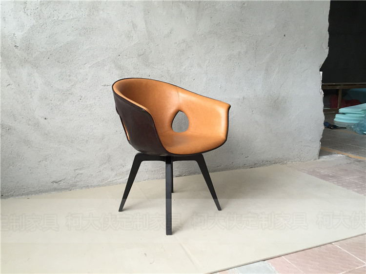 Ke Daxia Bắc Âu sáng tạo thiết kế nội thất cổ điển thực sự chụp phong cách hiện đại đơn giản phổ biến ghế gừng nóng ghế sopha
