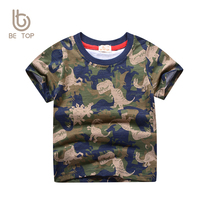 2020 new summer childrens clothing Korean boy short sleeve T-shirt bamboo camouflage baby children Girl half sleeve shirt