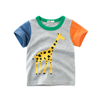 Childrens clothing boys summer children short sleeve T-shirt animal cartoon boy T-shirt half sleeve cotton baby top round neck