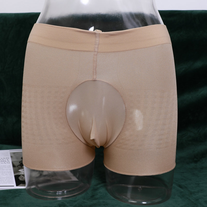 Tight large size jj set ladyboy panties men's pouch sexy transparent egg ultra-thin men's boxer pants plane pants