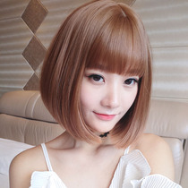 Net red sexy false mother wig male change female short hair bangs bobo head womens big man head set round face