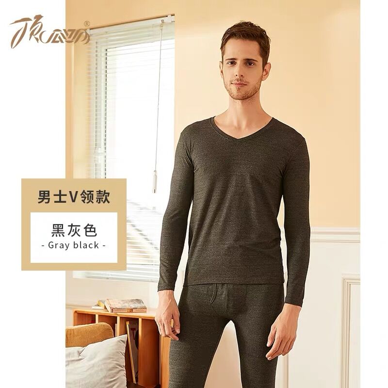 Top-ấm quần quần áo mens dày mùa thu mùa thu mens đồ lót bông cotton thiết lập lớn mã bông áo len.