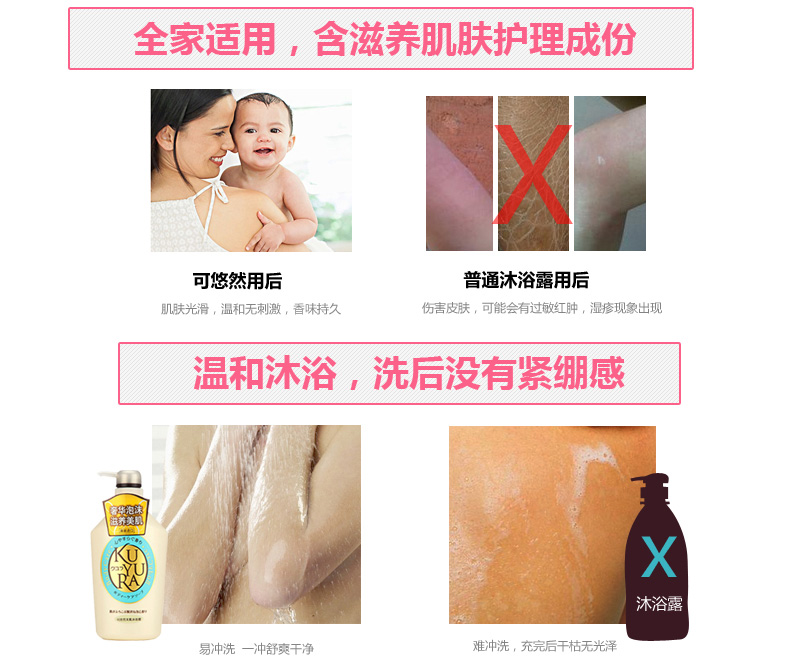 日本 资生堂 可悠然沐浴乳 易冲洗不滑溜 550ml*3瓶 图7