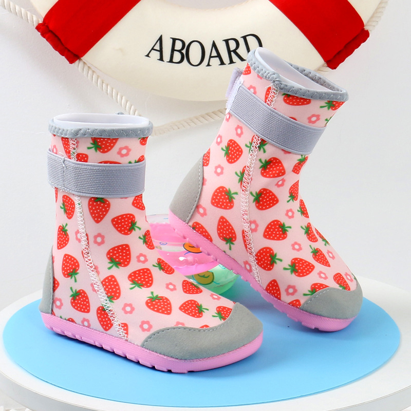 Children's Beach Socks and Shoes, High-Top Non-Slip Barefoot Skin-Friendly Diving Shoes and Socks for Men and Women, Yoga Water Park Soft-Soled Shoes