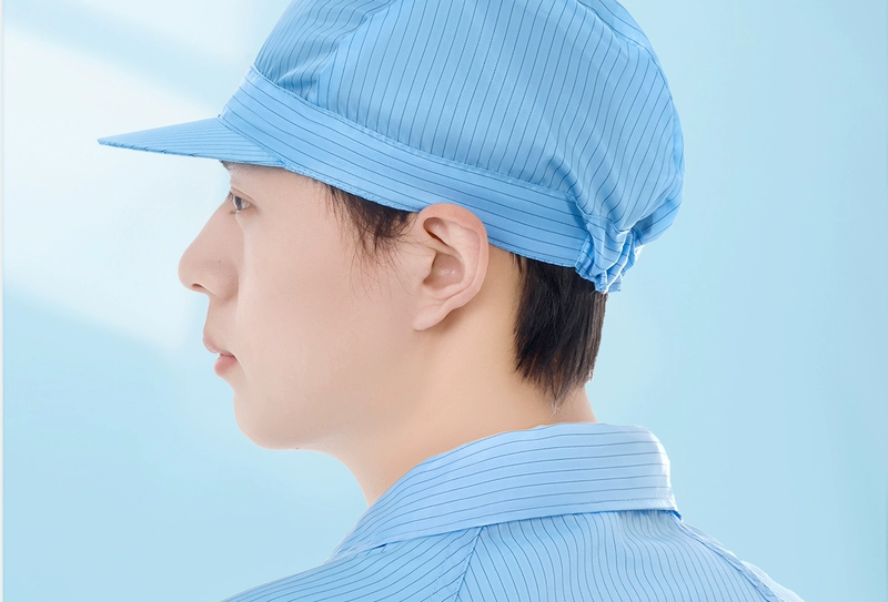 Mũ bảo hộ lao động nam nữ chống tĩnh điện nhà máy thực phẩm xưởng không bụi mũ chống bụi mũ sạch thoáng khí mũ công nhân nhà máy điện tử nón y tế trắng nón trùm tóc y tế