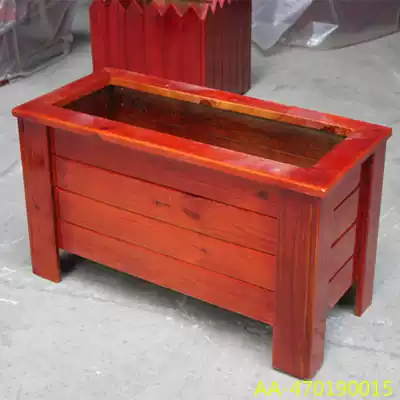 Custom outdoor flower bed anticorrosive wood flower box carbonized wood flower pot plastic wood flower pot vase outdoor flower bed