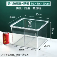 Толстый 30*30*20 [Покрытая стеклянная крышка+перегородка]