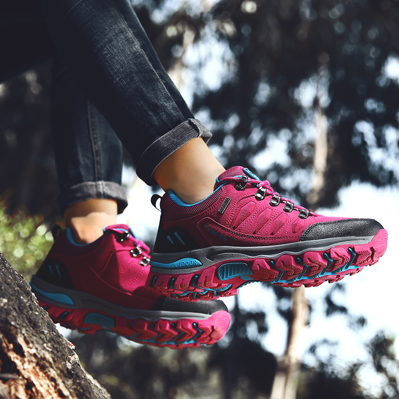 Mountaineering shoes men's Spring Festival waterproof non-slip cross-country hiking shoes women's couple travel shoes sports running shoes breathable outdoor shoes